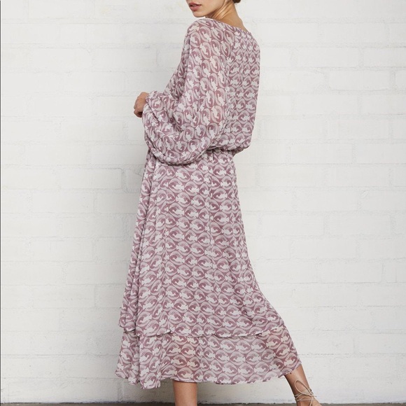 Rachel Pally Chiffon Dress in Dove Print - Picture 2 of 5